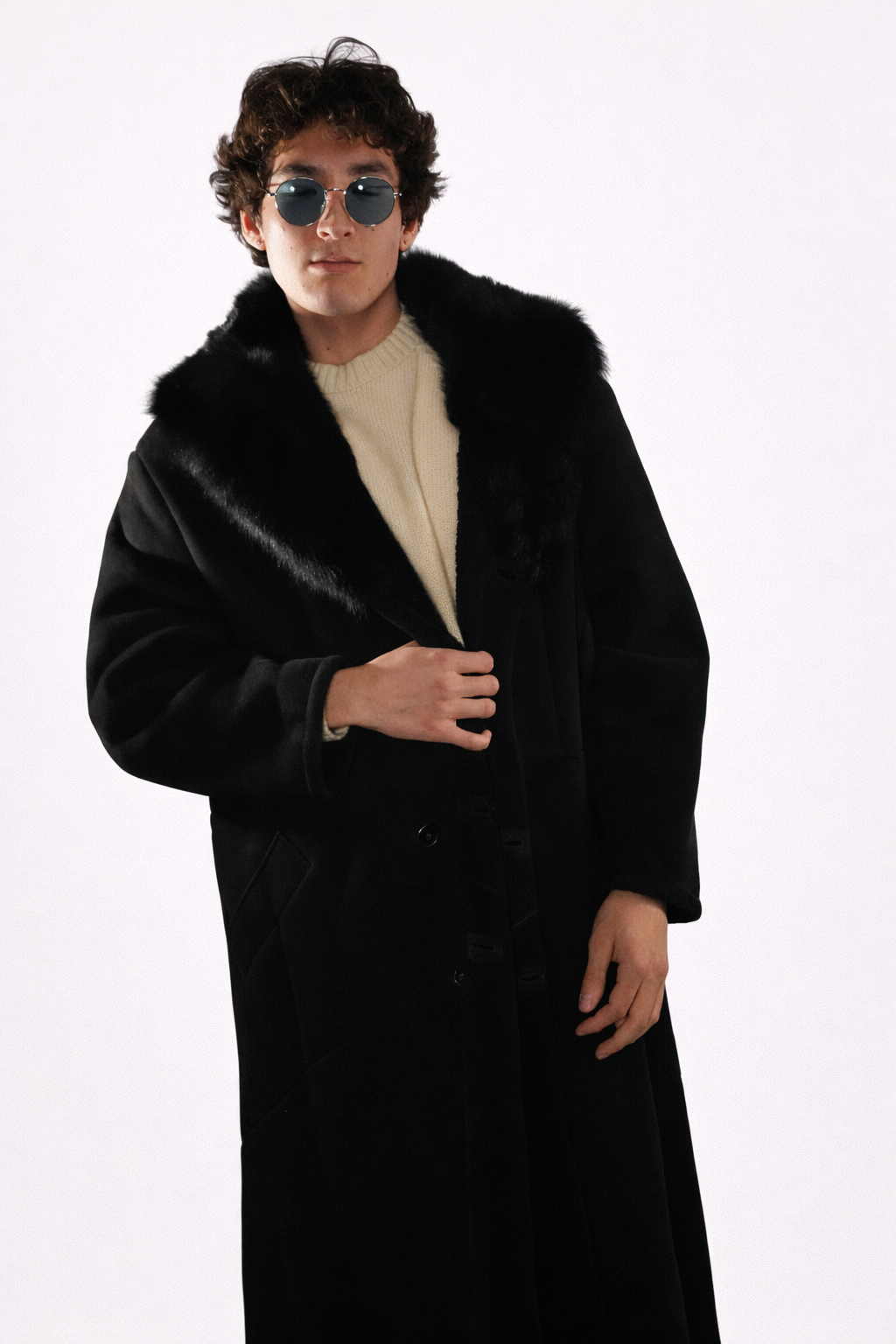 Black Shearling | Coat
