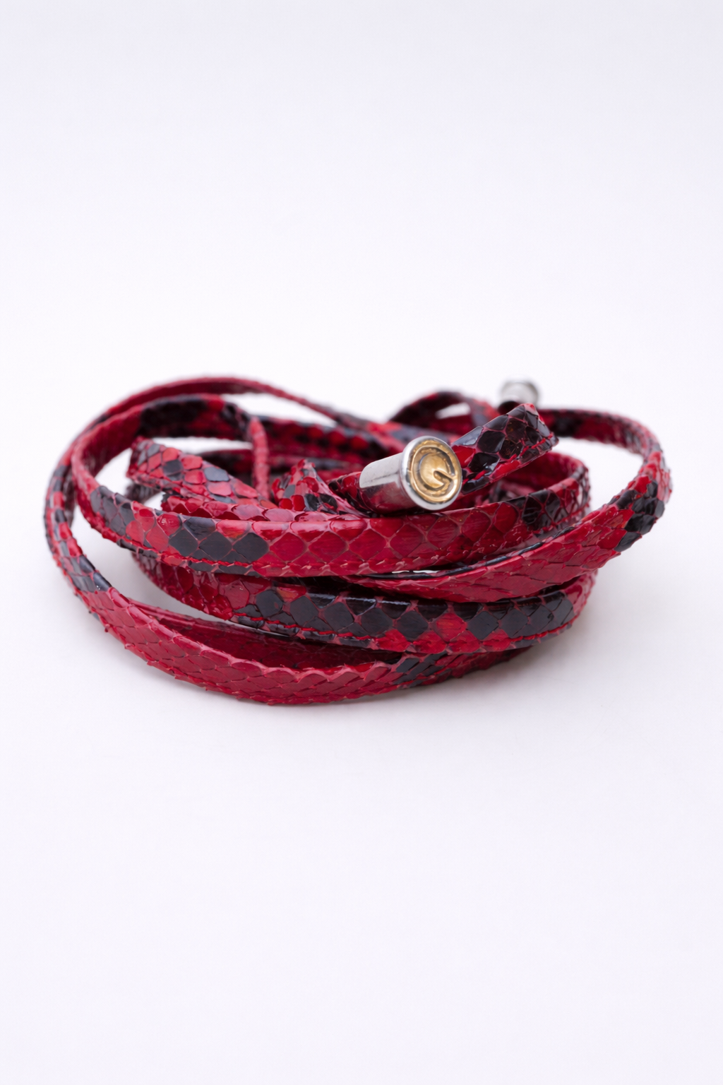 Cinto Gucci By Tom Ford em Python Vermelho | Cinto Envolvente