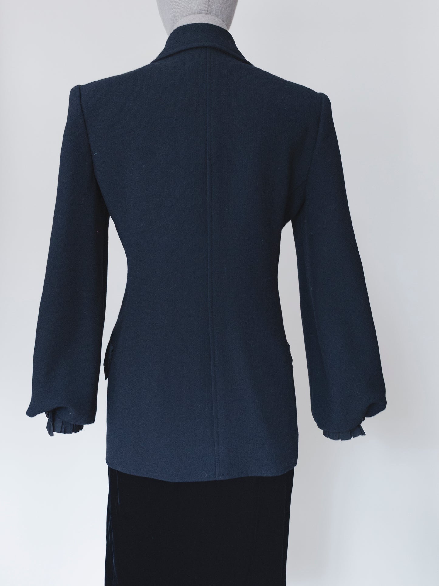 Valentino Black Velvet & Wool | Skirt Suit