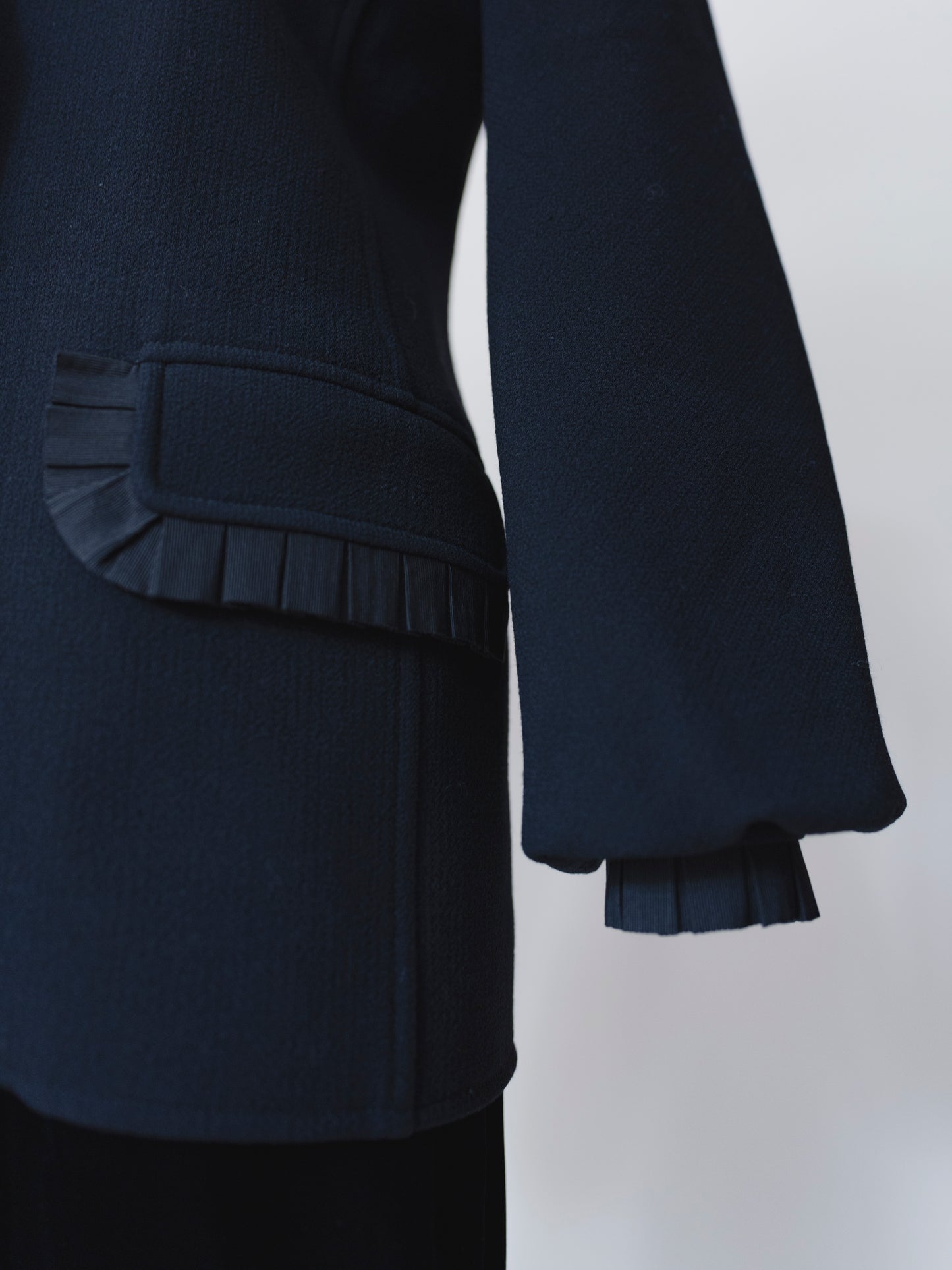 Valentino Black Velvet & Wool | Skirt Suit