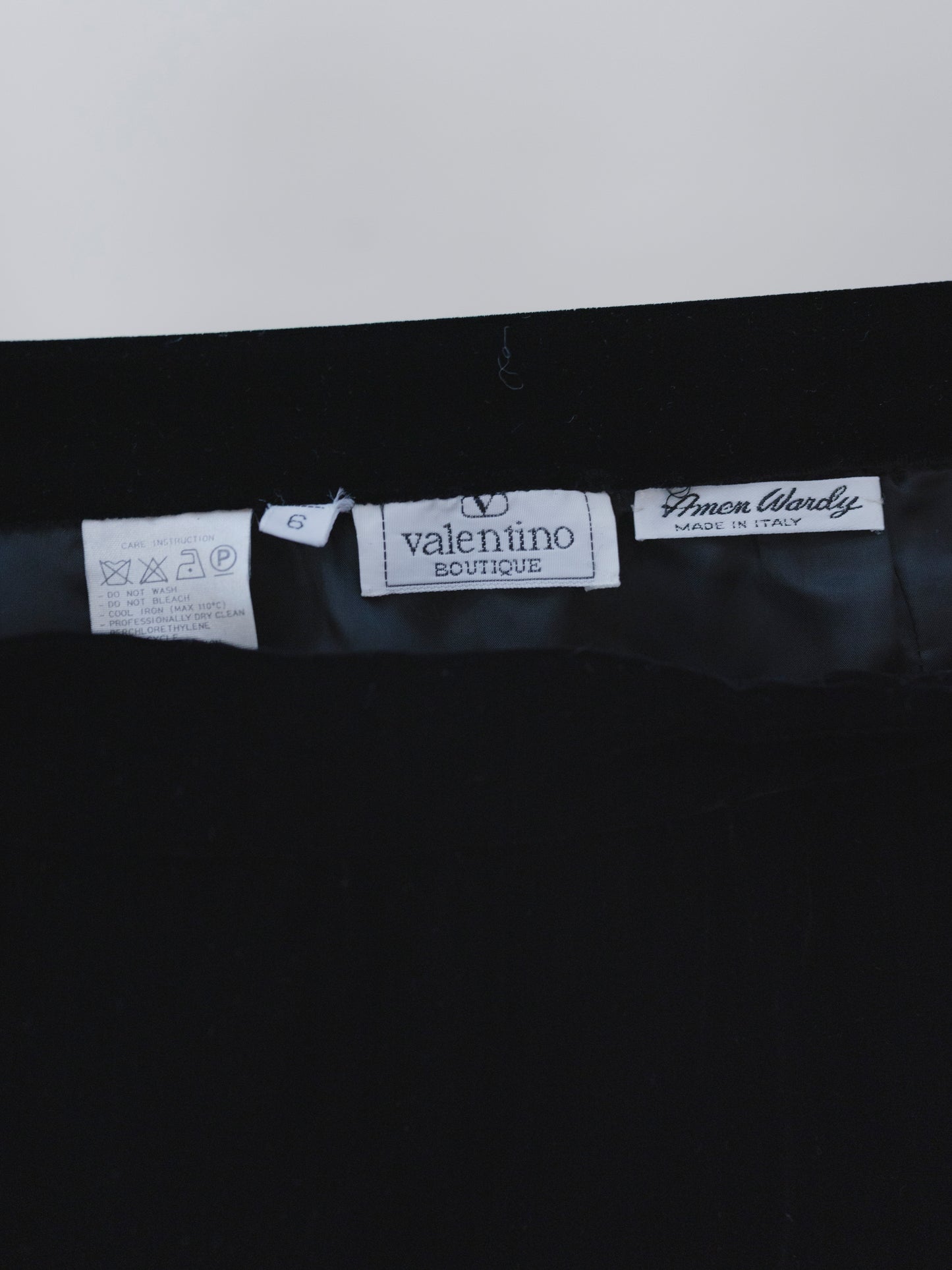Valentino Black Velvet & Wool | Skirt Suit