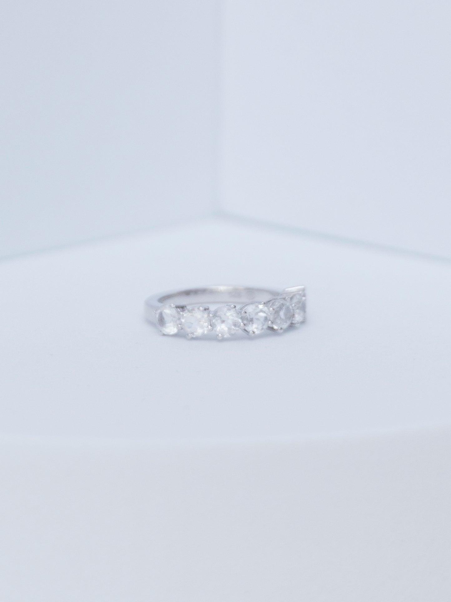 White Topaz Band | Ring | Sterling Silver