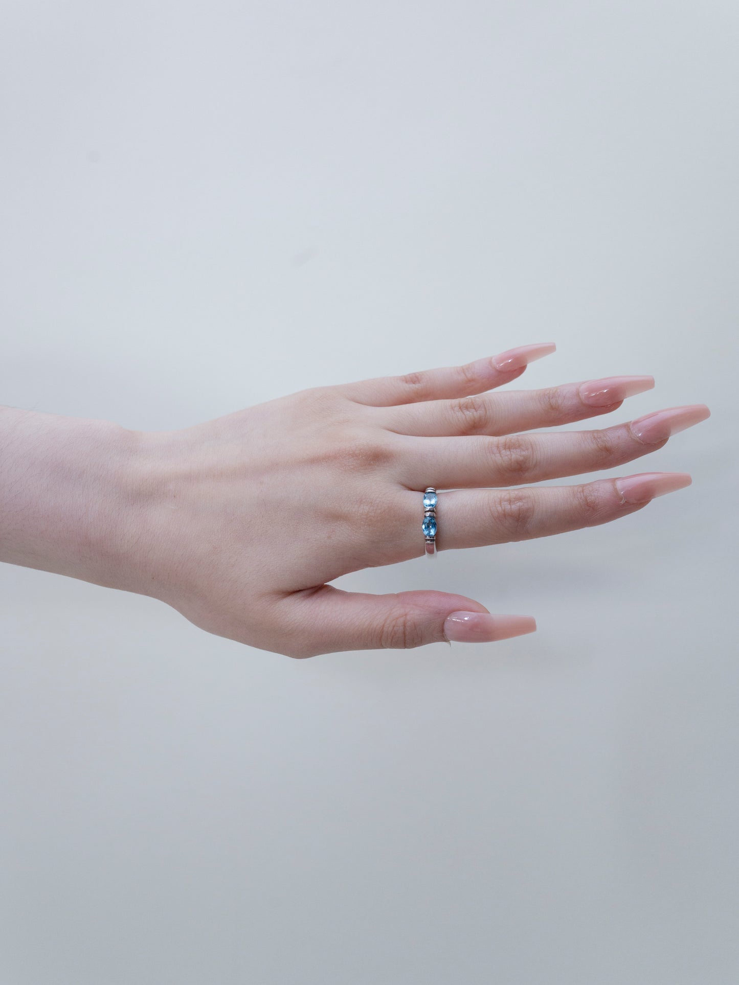 Aquamarine Band | Ring | Sterling Silver