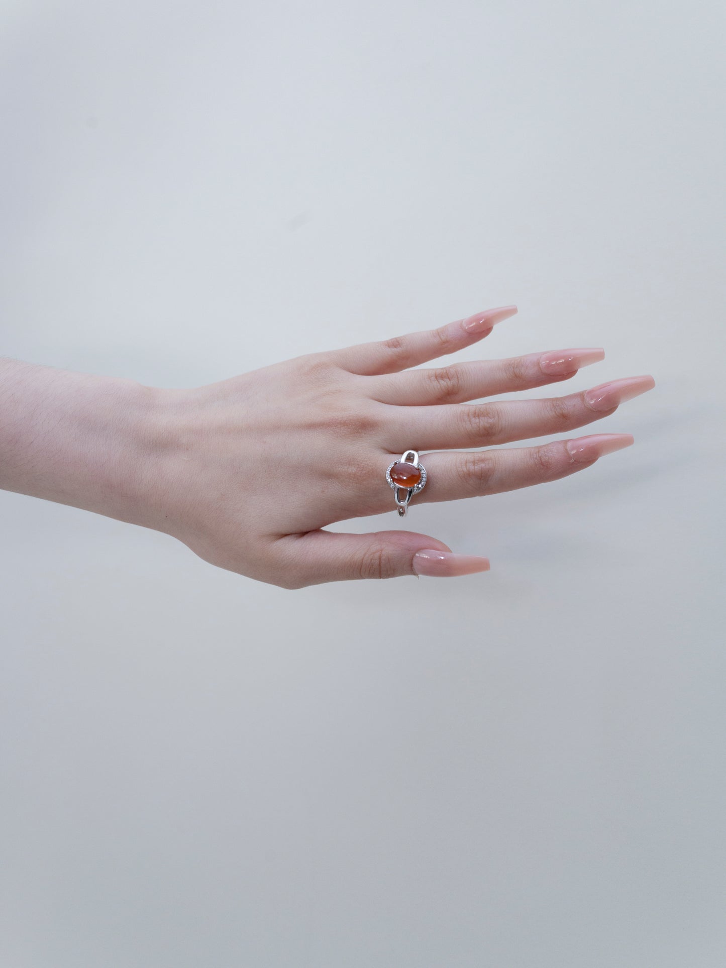 Carnelian & White Topaz | Ring | Sterling Silver