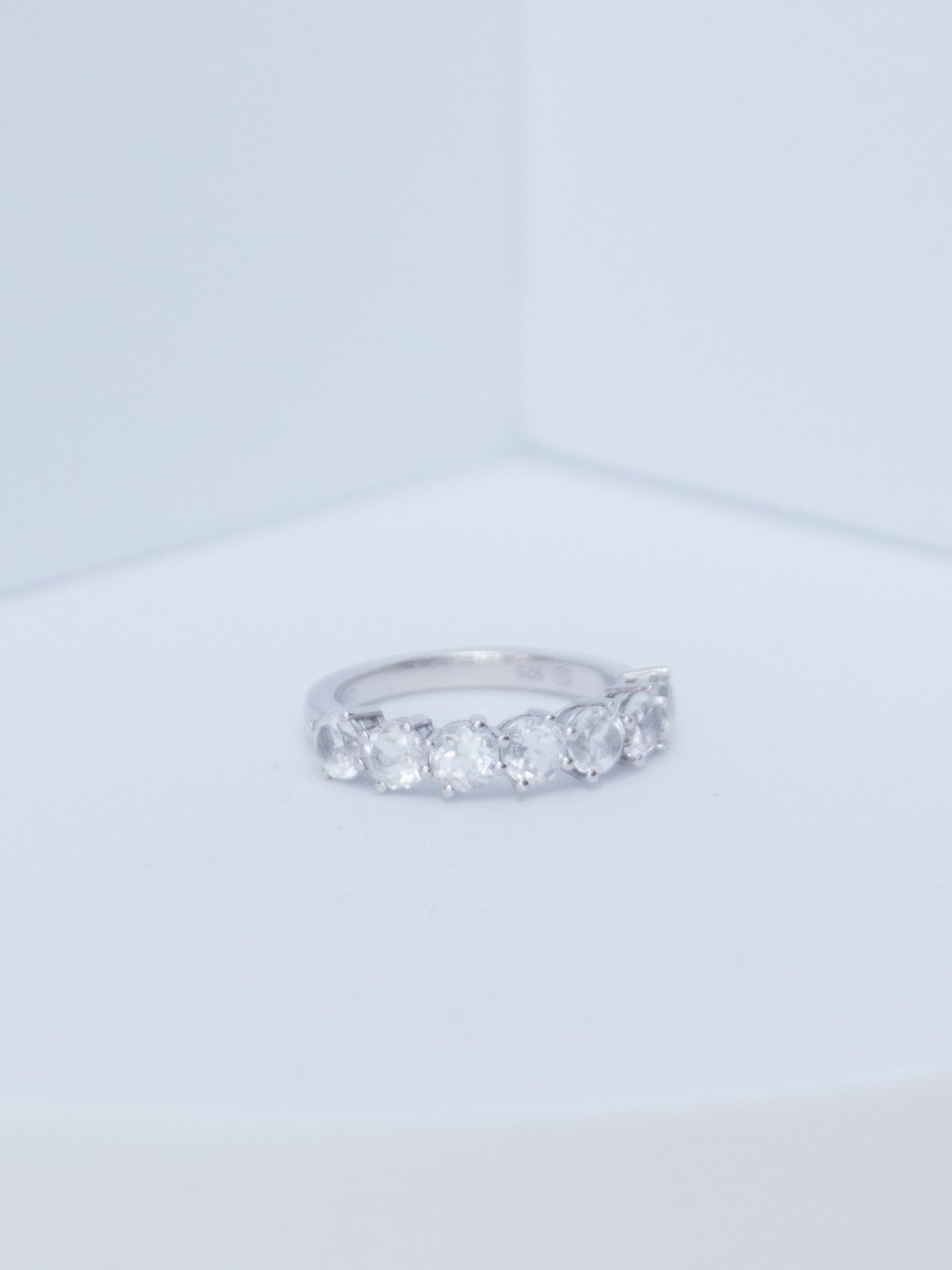 White Topaz Band | Ring | Sterling Silver