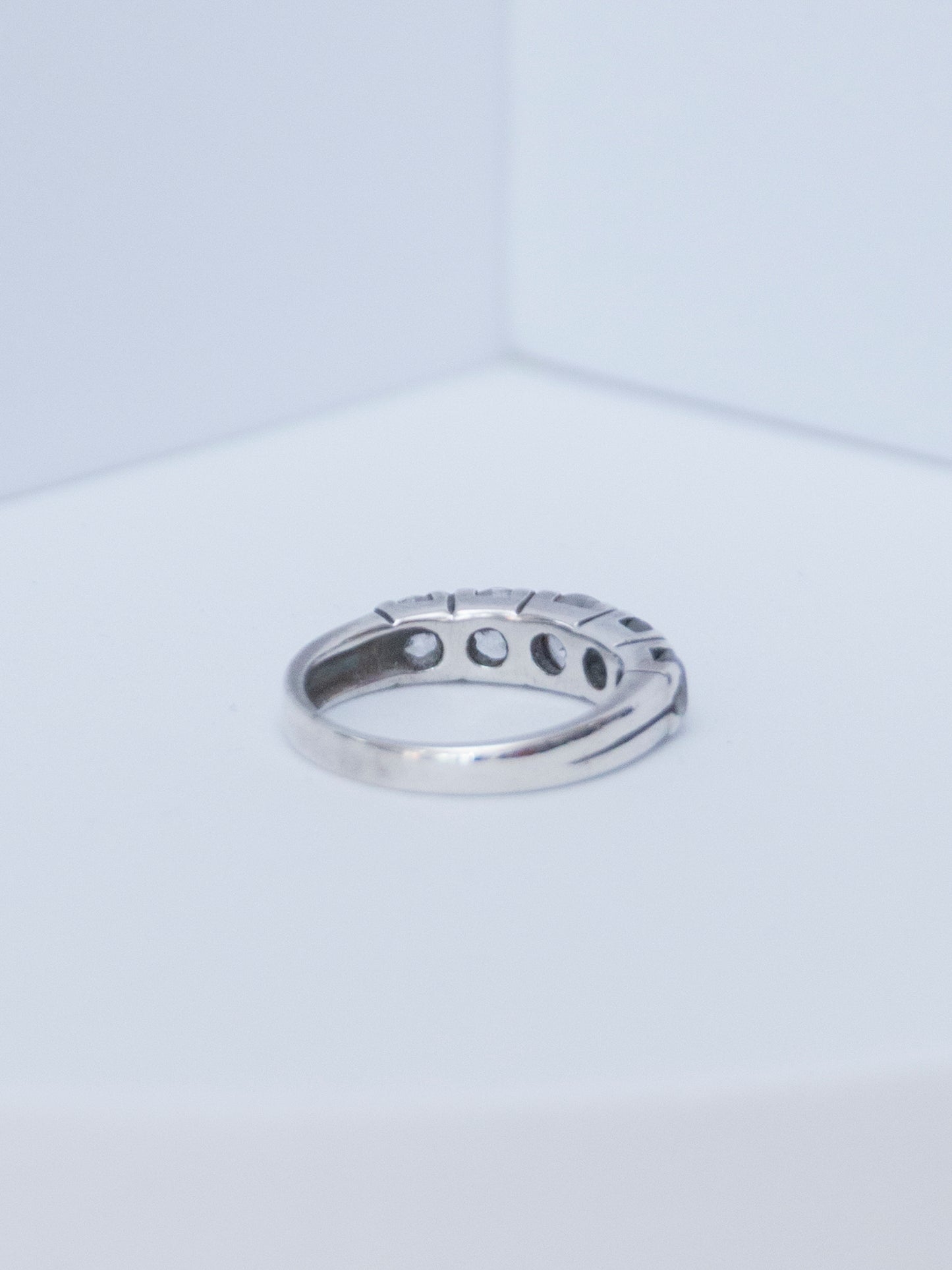 White Topaz Sleek Band | Sterling Silver