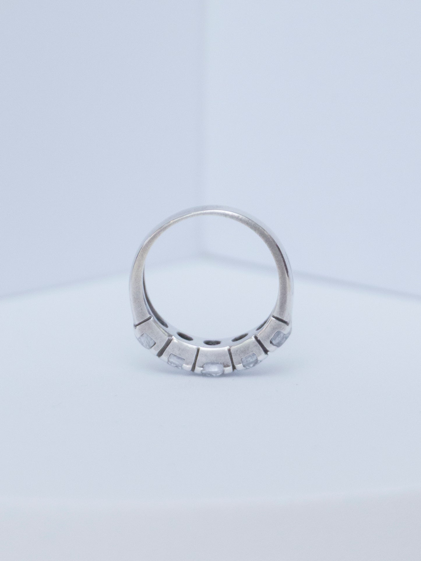 White Topaz Sleek Band | Sterling Silver
