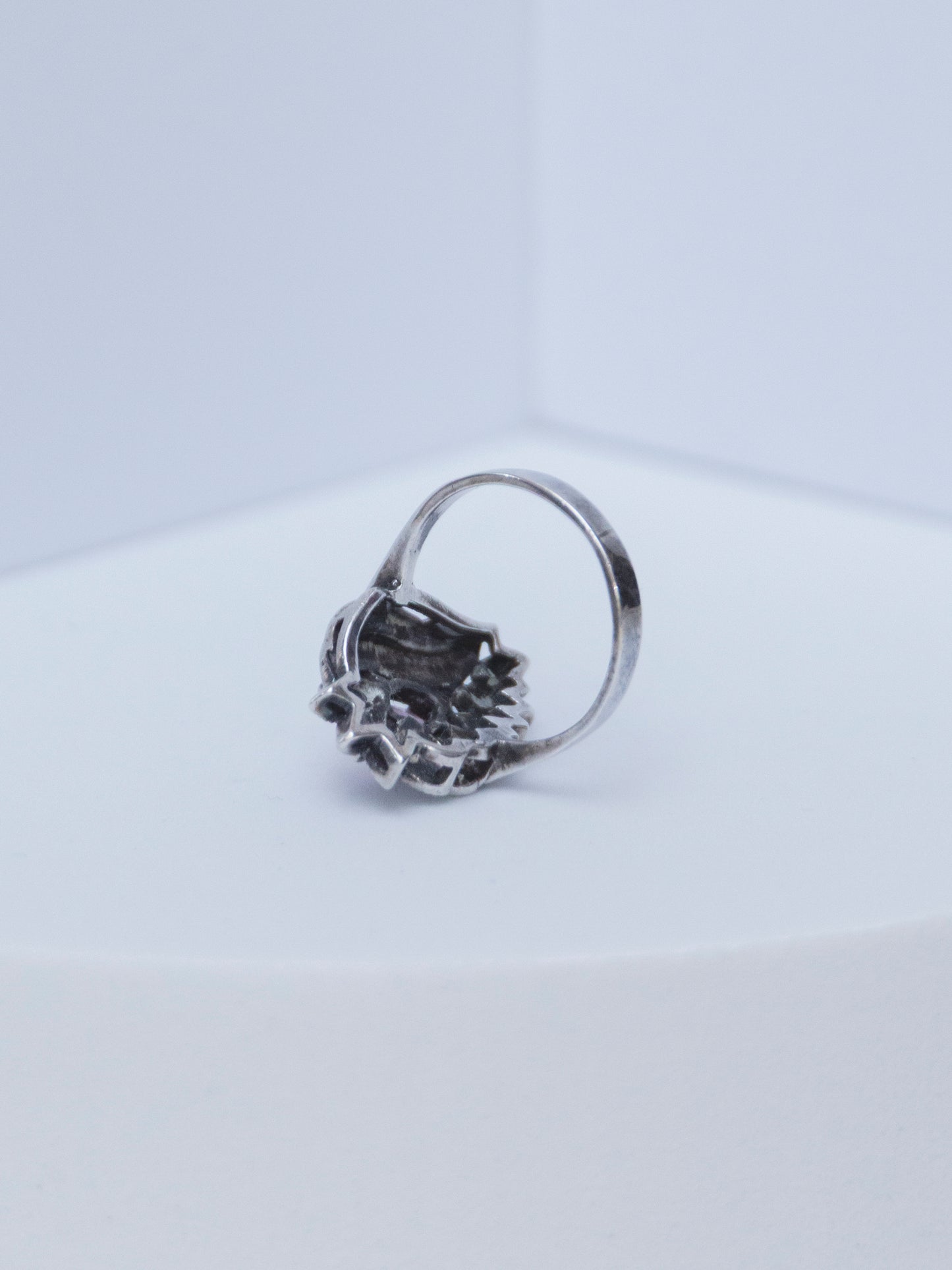 Marcasite & Pink Tourmaline | Ring | Sterling Silver