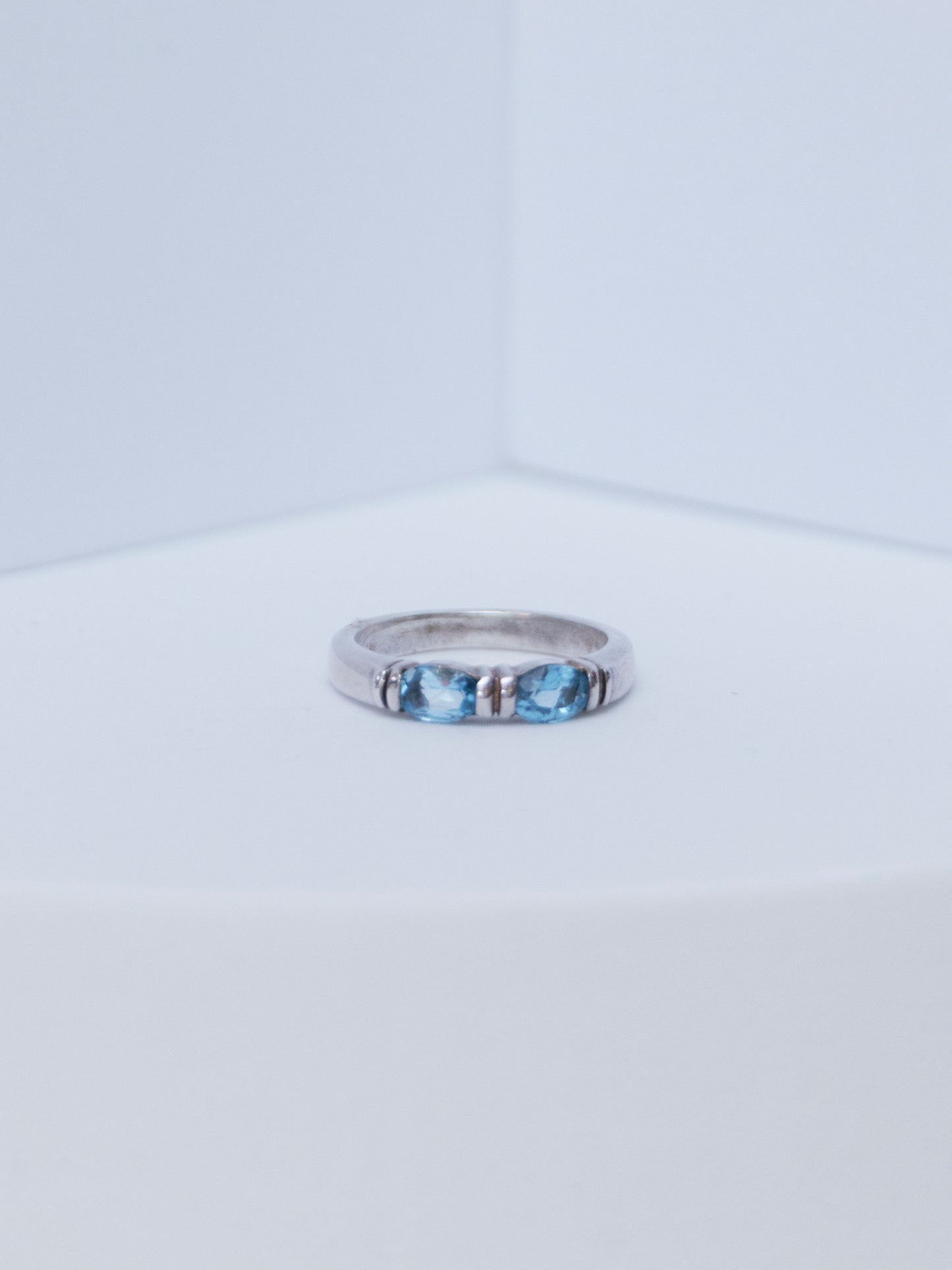 Aquamarine Band | Ring | Sterling Silver
