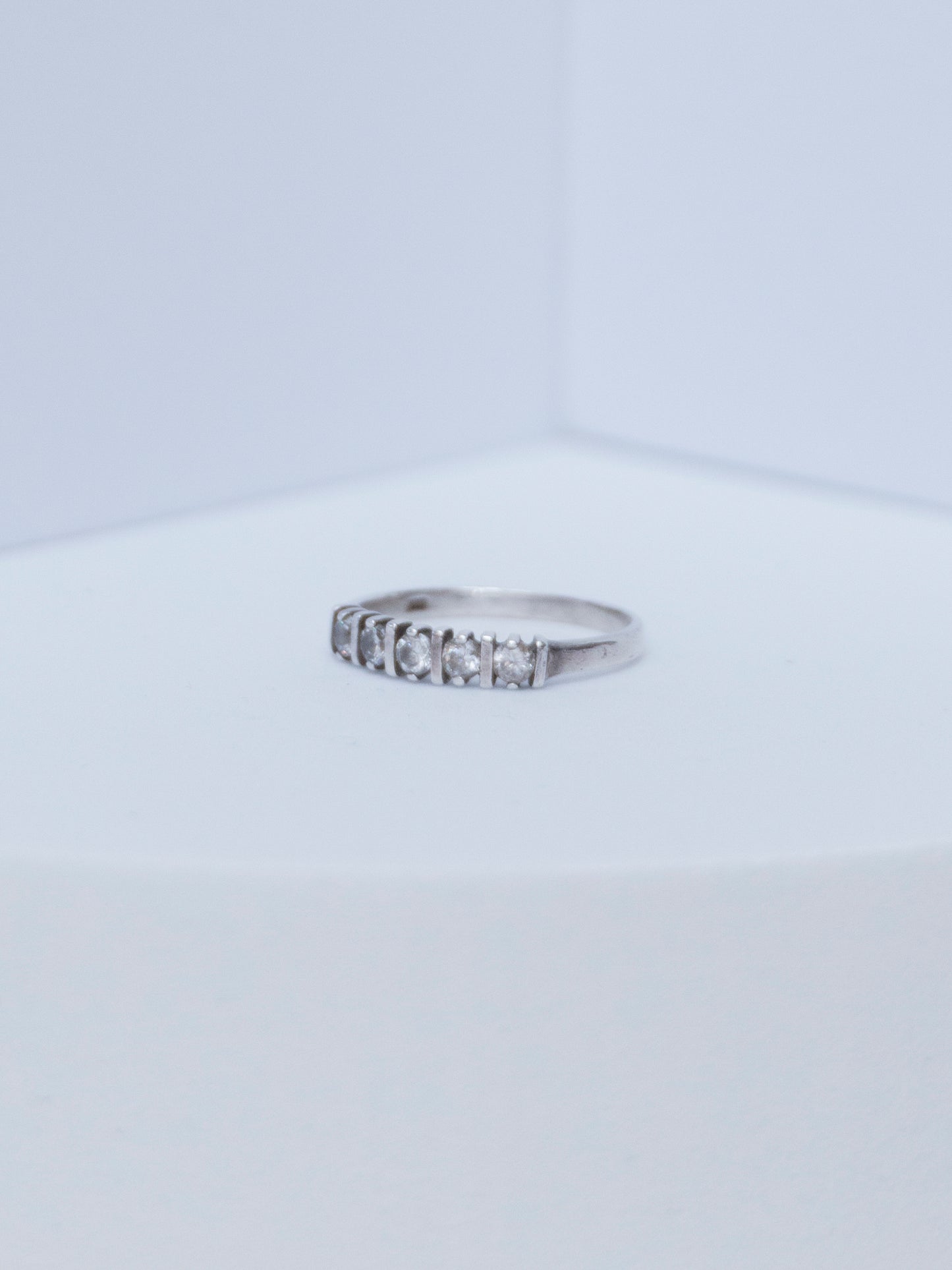 White Topaz Bar | Ring | Sterling Silver