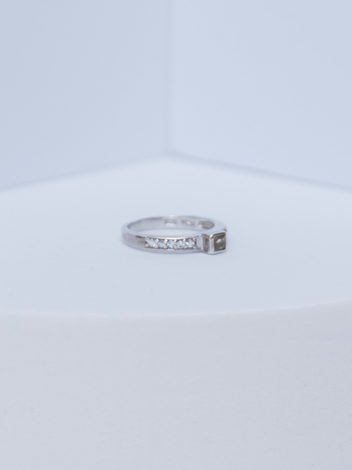 Topaz Square Square | Stackable Ring | Sterling Silver
