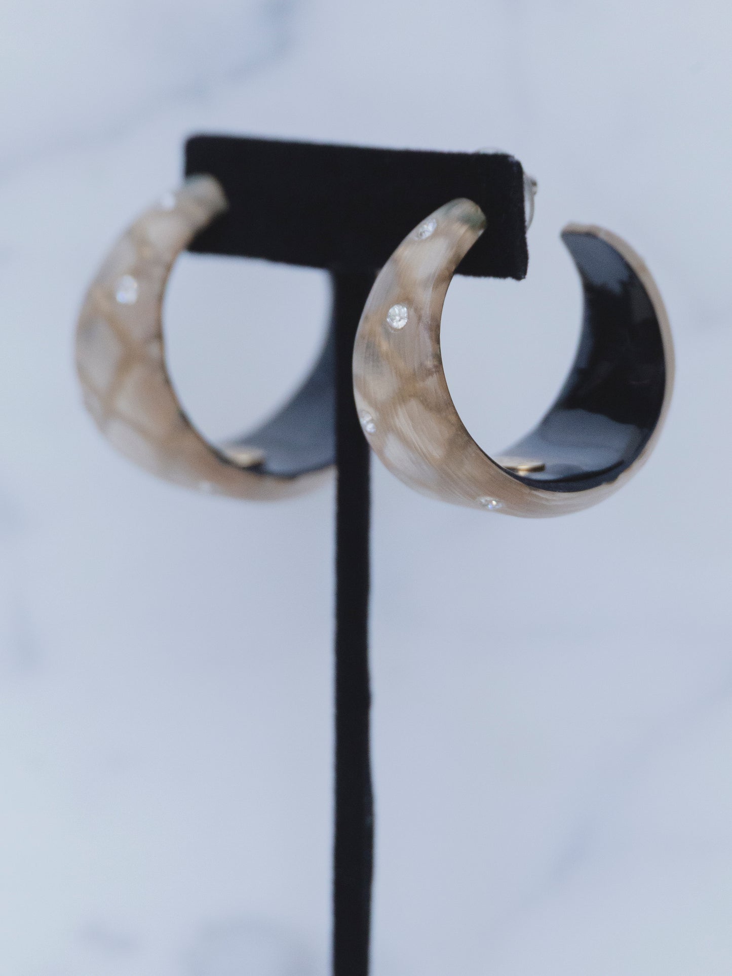 Alexis Bittar Chunky Champagne Hoop | Earrings