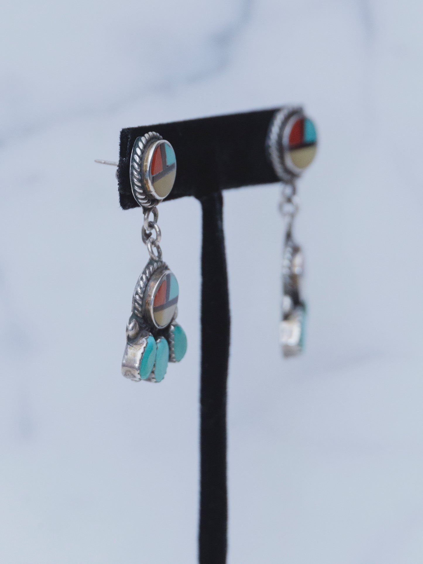 Zuni Earrings | Sterling Silver