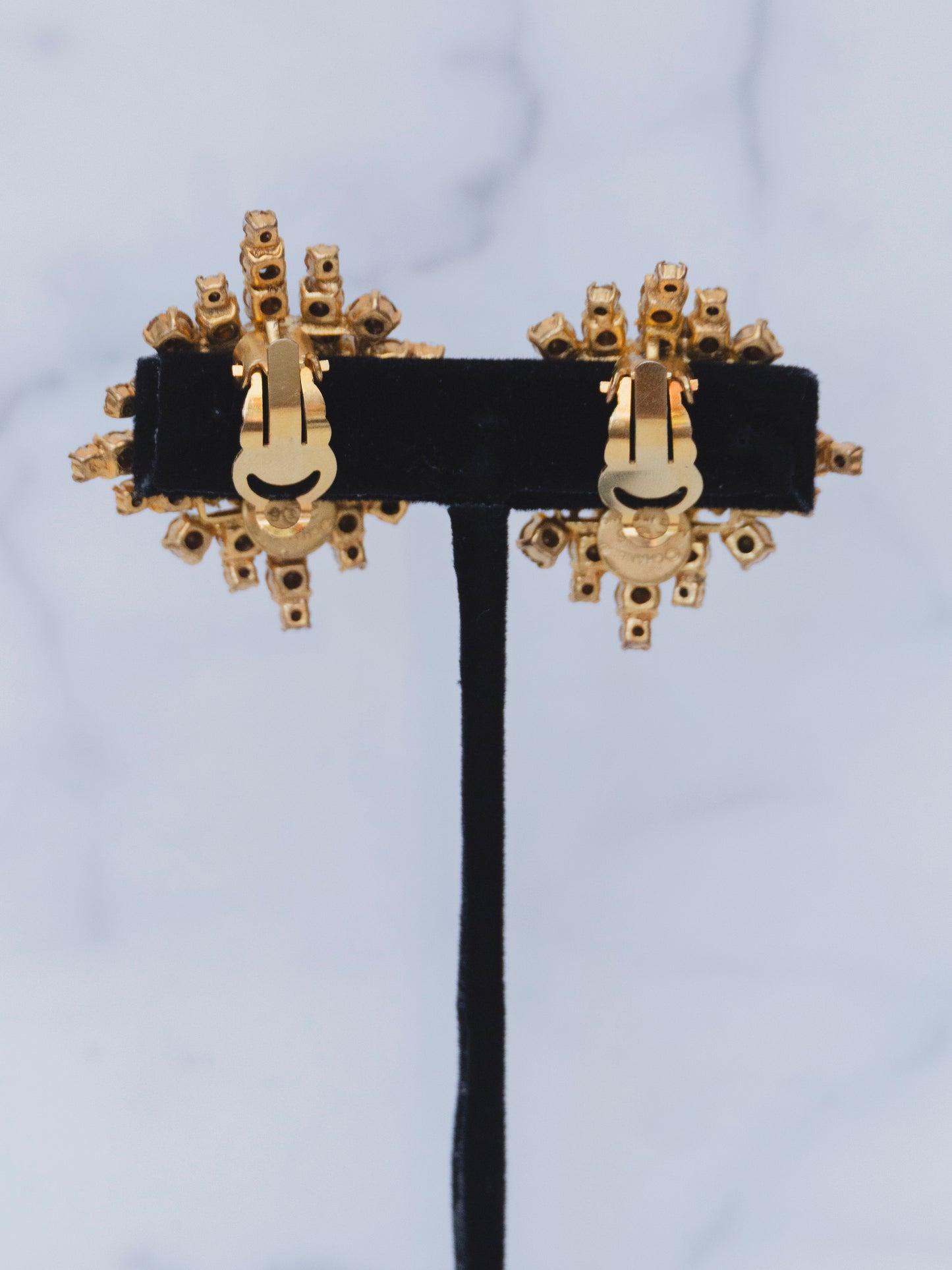 Chanel Rhinestone & Carnelian | Earrings Clip