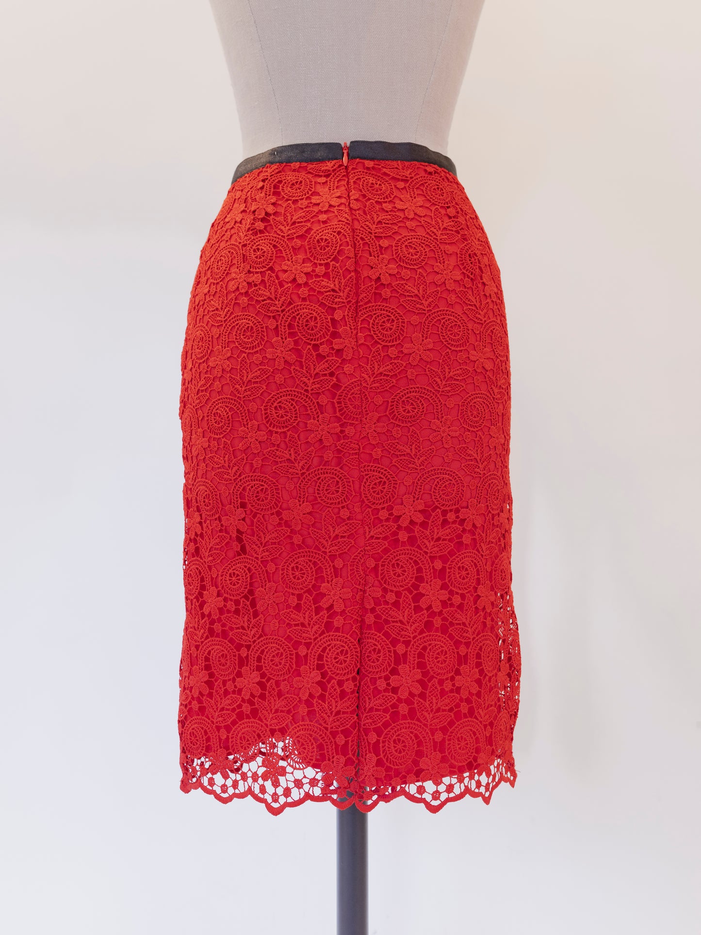 Saint Laurent Red Lace | Skirt