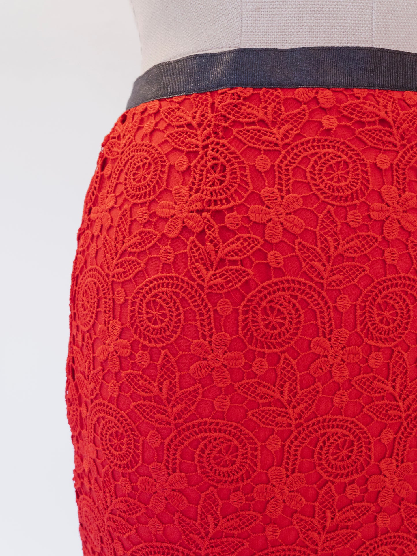 Saint Laurent Red Lace | Skirt