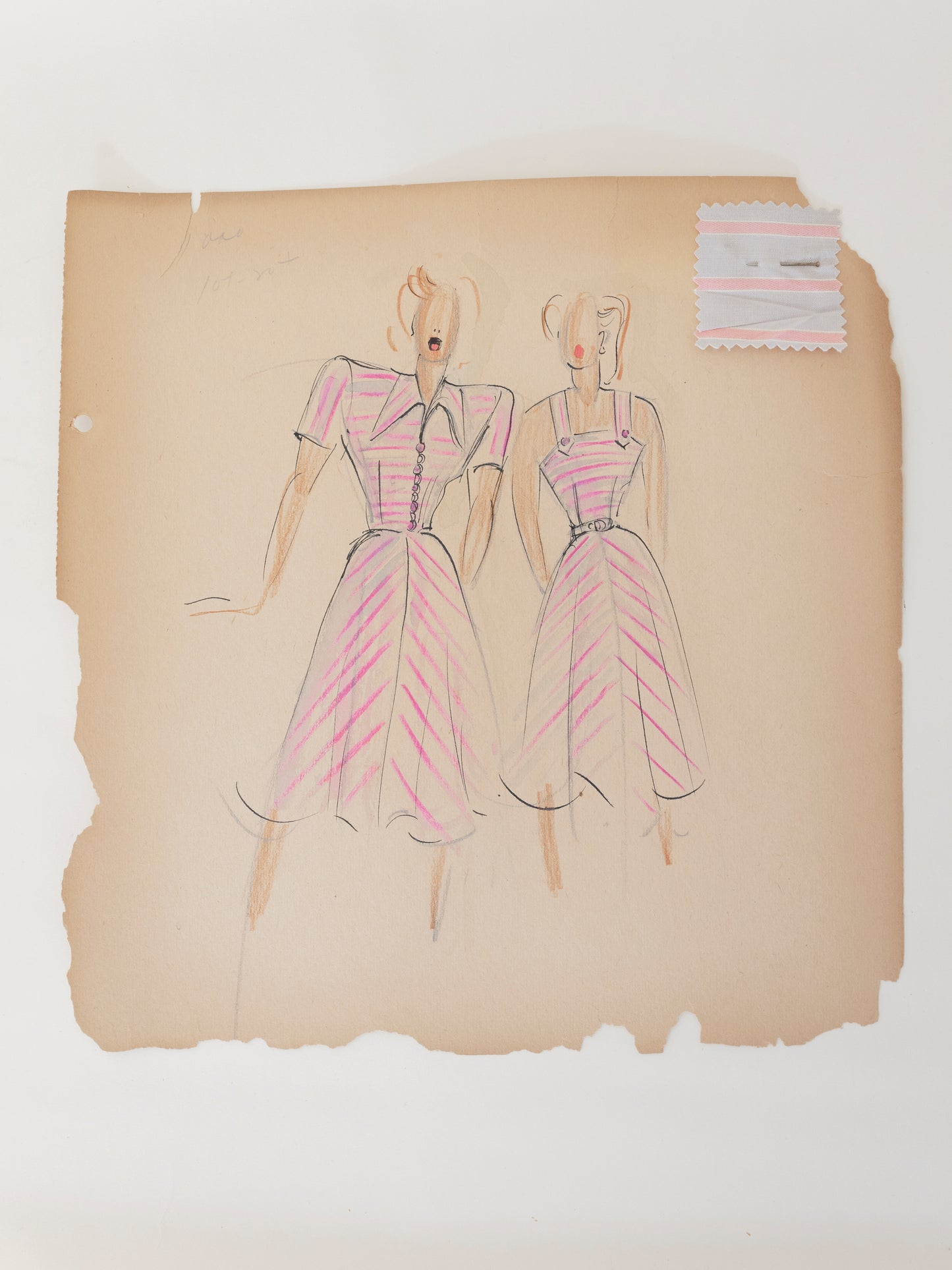 1930s Original Art Betty & Barbara | Sketch