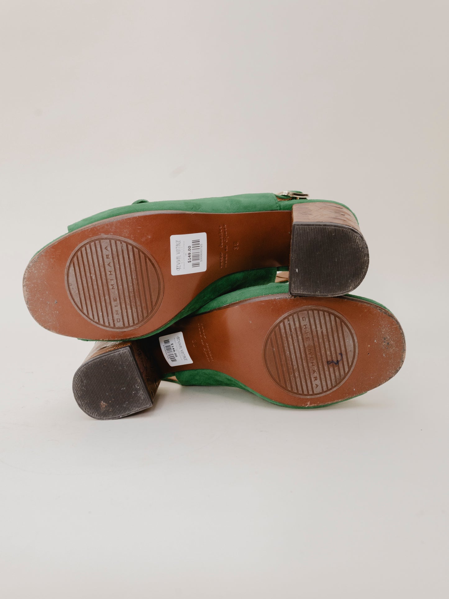 Chie Mihara Green Suede | Slingback Heel