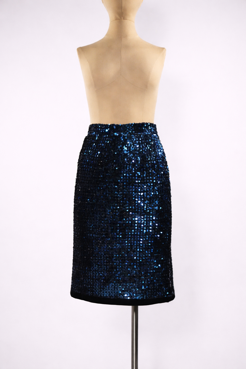 Saint Laurent Rive Gauche Electric Blue Sequin | Skirt