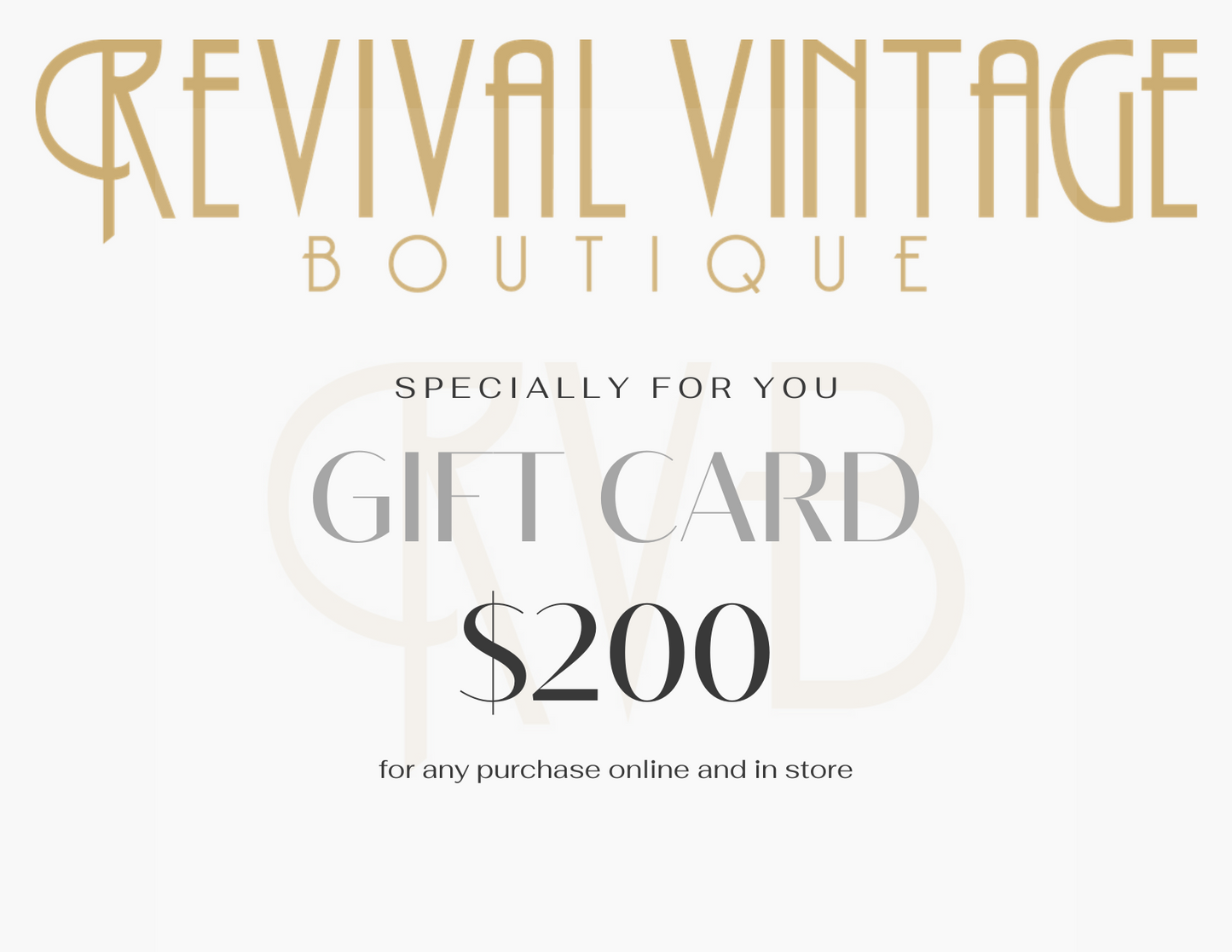 $200 E-Gift Cards