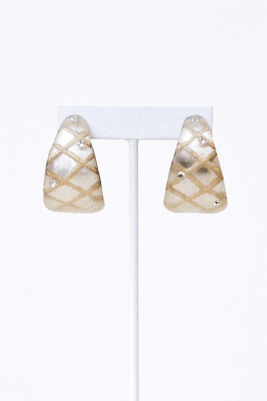 Pendientes de aro gruesos color champán de Alexis Bittar | Pendientes