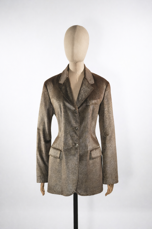 Blazer Moschino Cacao Plateado
