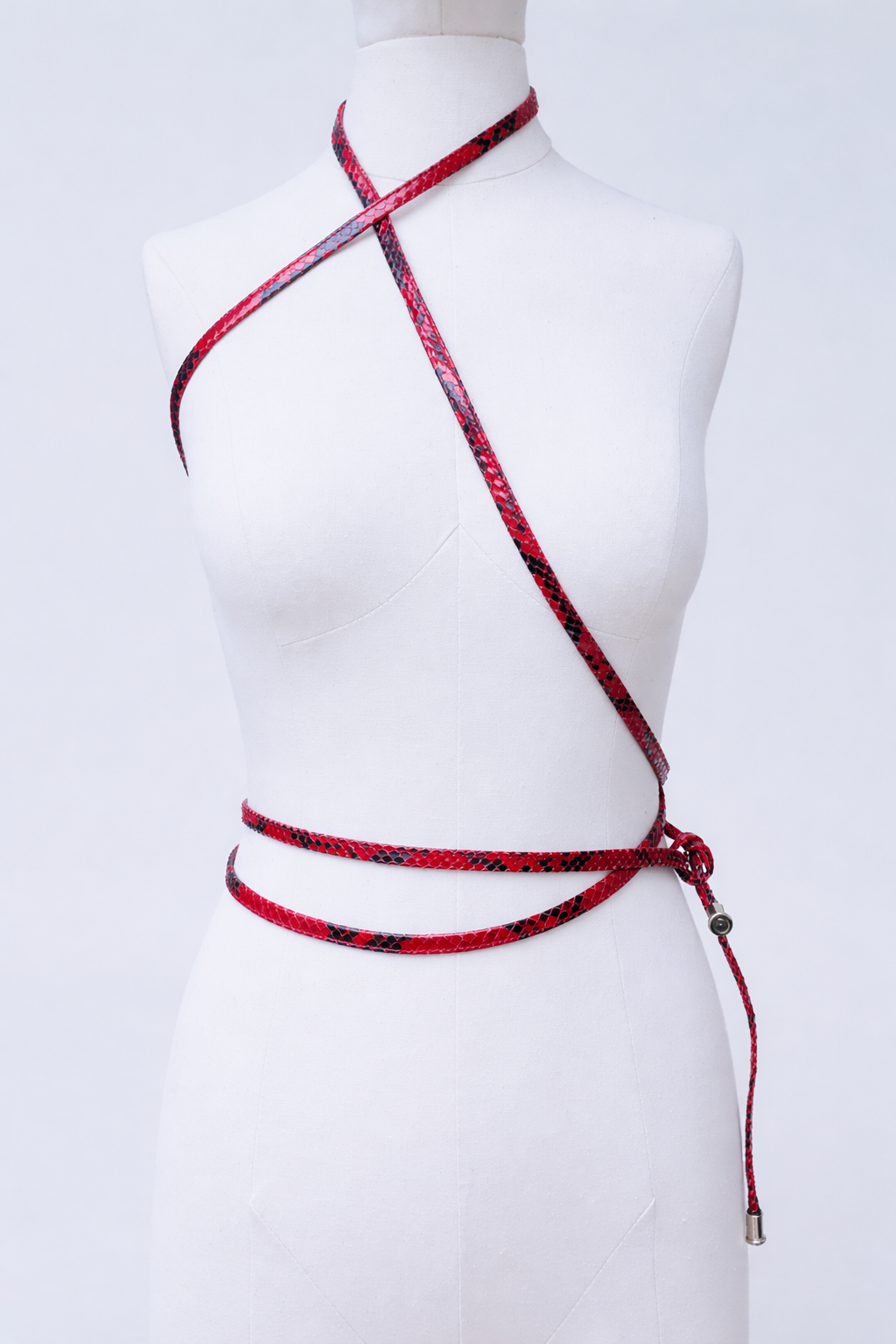 Cinto Gucci By Tom Ford em Python Vermelho | Cinto Envolvente