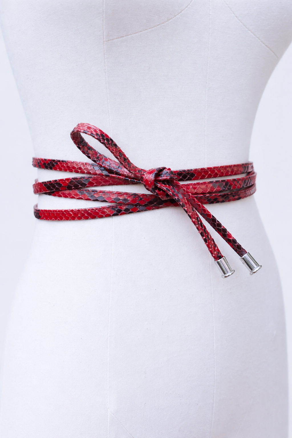 Cinto Gucci By Tom Ford em Python Vermelho | Cinto Envolvente