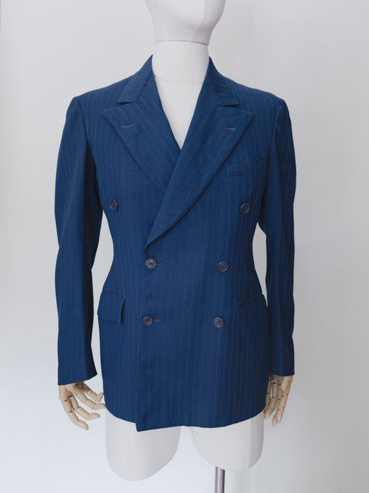 1940s Double Breasted Pinstripe | Blazer