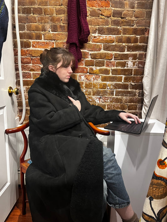 Black Shearling | Coat
