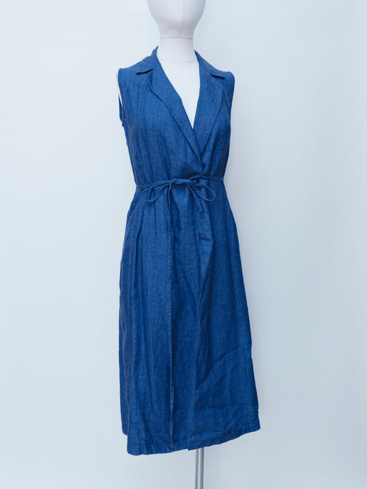 Emanuel Ungaro Índigo | Vestido cruzado
