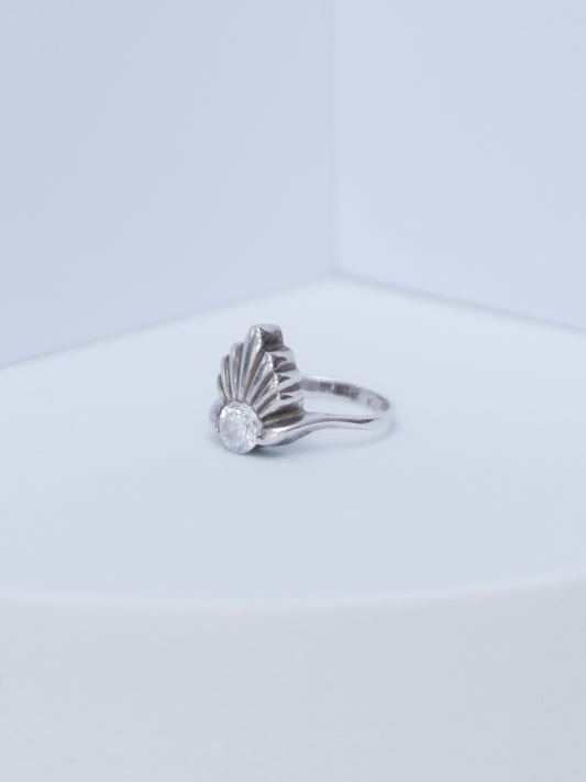 Deco White Topaz Ring | Sterling Silver