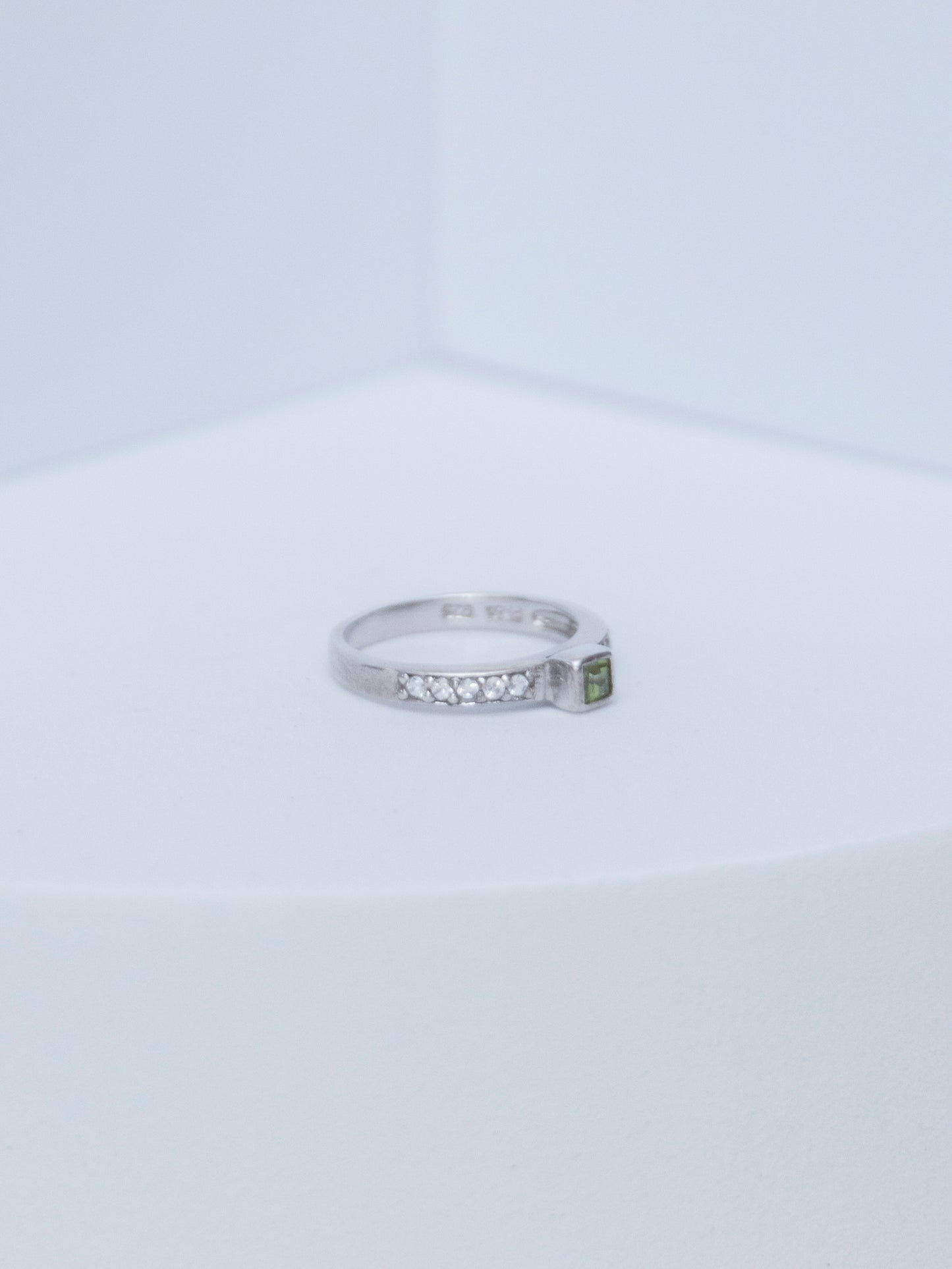 Citrine Square Stackable Ring | Sterling Silver