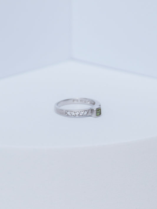 Citrine Square Stackable Ring | Sterling Silver