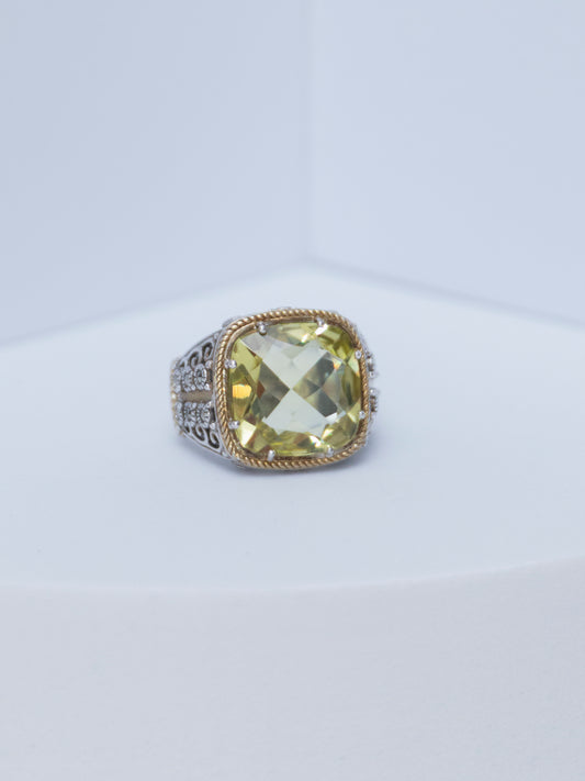 Citrine Signet Ring | Sterling Silver