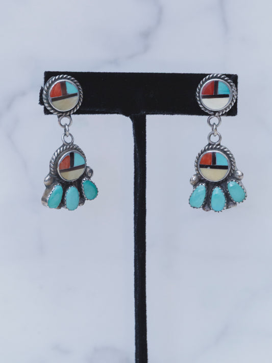 Zuni Earrings | Sterling Silver