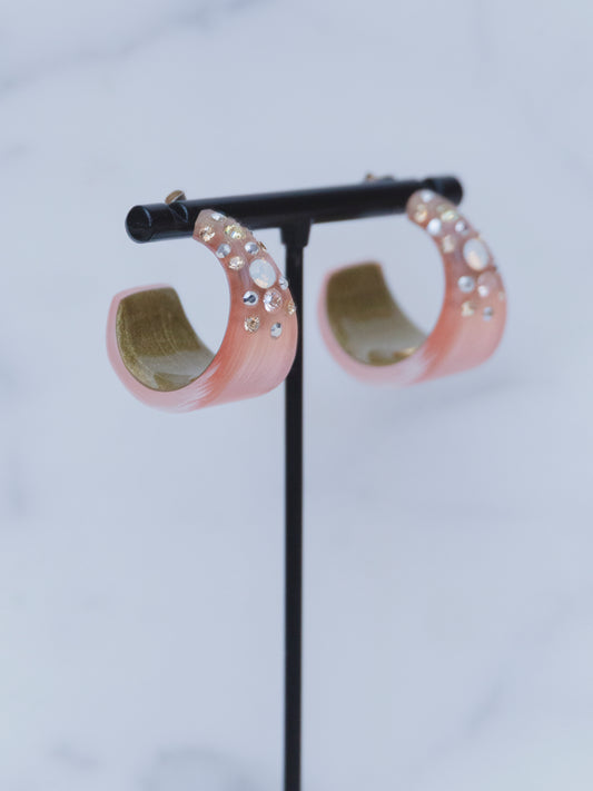 Alexis Bittar Chunky Pink Hoops | Earrings