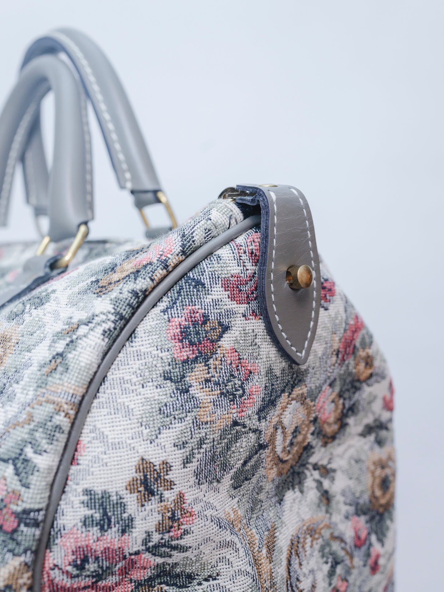 French Luggage Company Grey Rose Tapestry | Travel Small Speedy