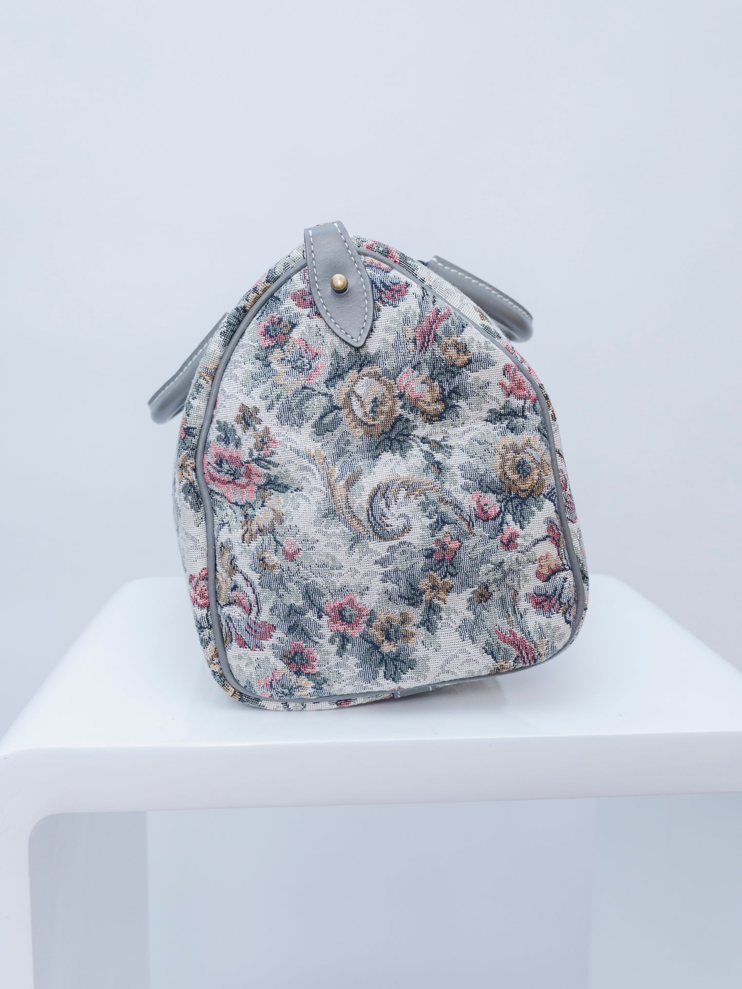 French Luggage Company Grey Rose Tapestry | Travel Small Speedy