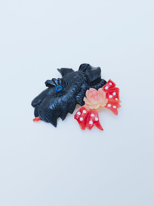 Celluloid Scottish Terriers | Brooch Set