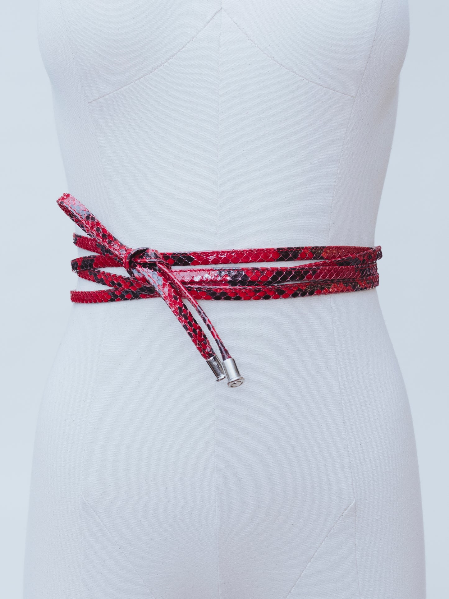Gucci By Tom Ford Red Python | Wrap Belt