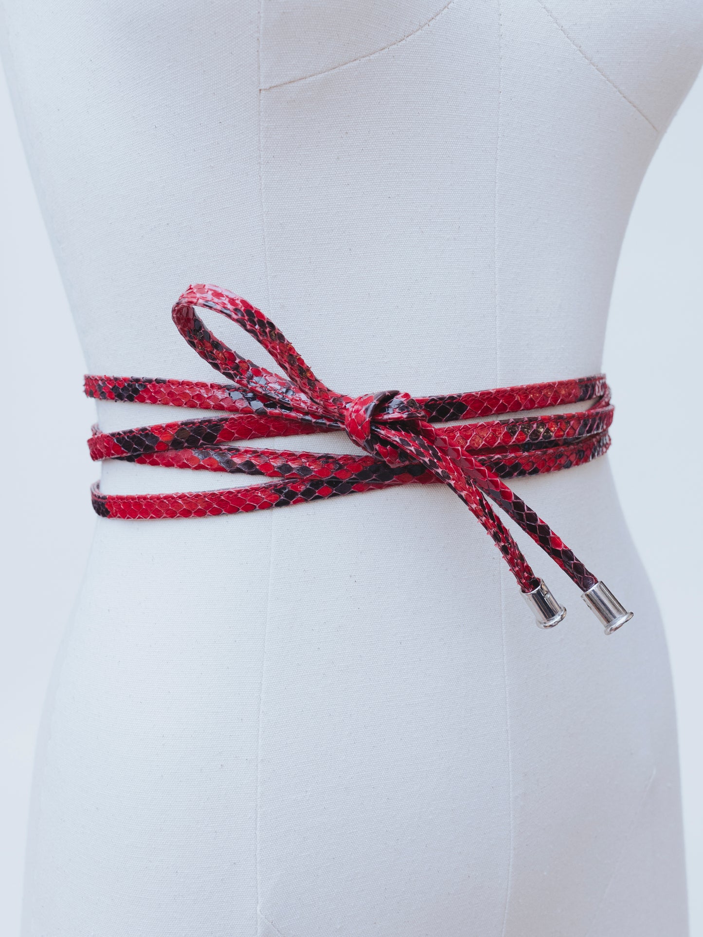 Gucci By Tom Ford Red Python | Wrap Belt