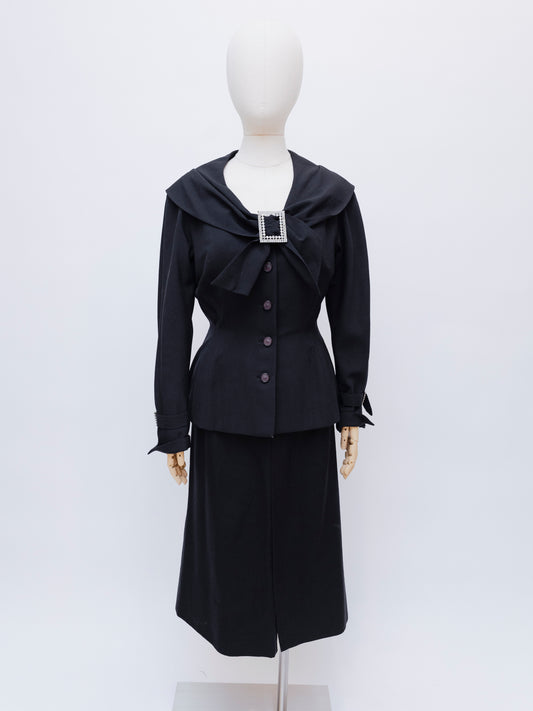 Bling Queen Navy | Skirt Suit